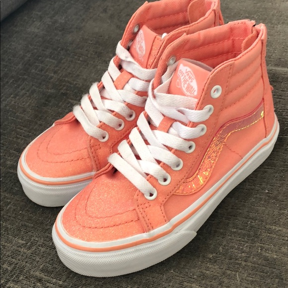 peach vans high top